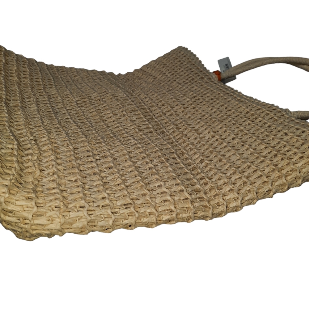 Crochet Woven Straw NWT Open Tote - Picture 4 of 9